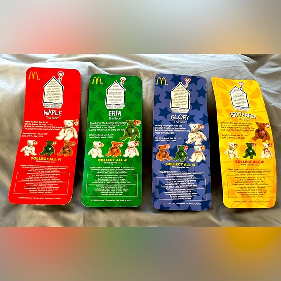 NEW - SET OF 4 BEANIE BABIES - Picture 2 of 14